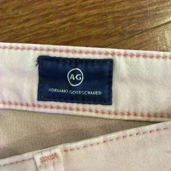 AG Adriano Goldschmied The Abbey Sateen Mid-Rise Skinny Ankle Jeans Pink Size 27 - Picture 7 of 14